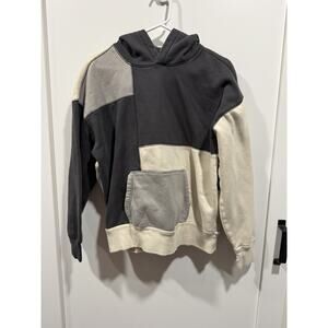 VTG Hollister Patchwork Gray Pullover Size Large Y2K Throwback 2000s